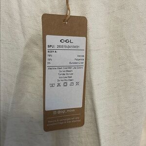 OGL Cream Linen Blend woman’s pants